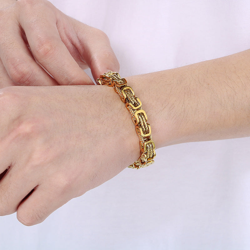 Byzantine Twist Titanium Steel Bracelet