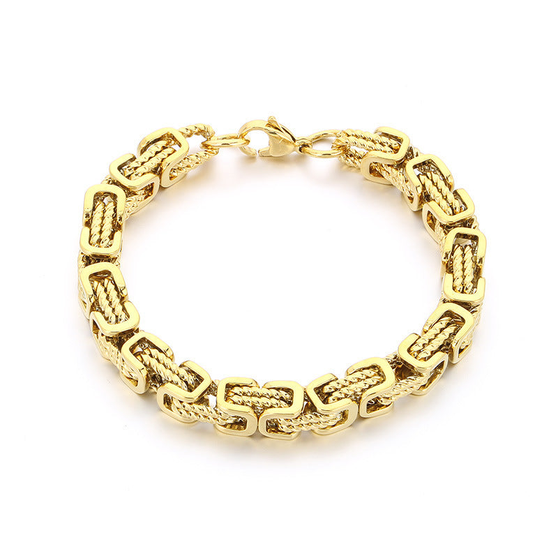 Byzantine Twist Titanium Steel Bracelet