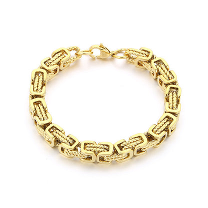 Byzantine Twist Titanium Steel Bracelet