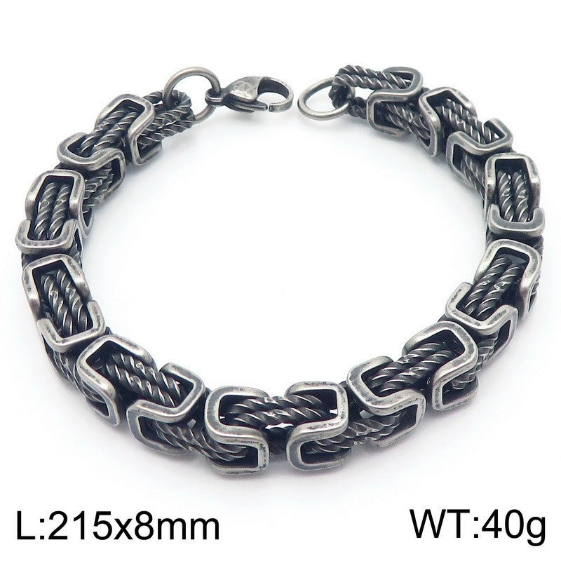 Byzantine Twist Titanium Steel Bracelet