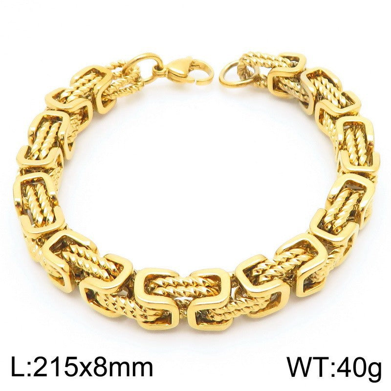 Byzantine Twist Titanium Steel Bracelet