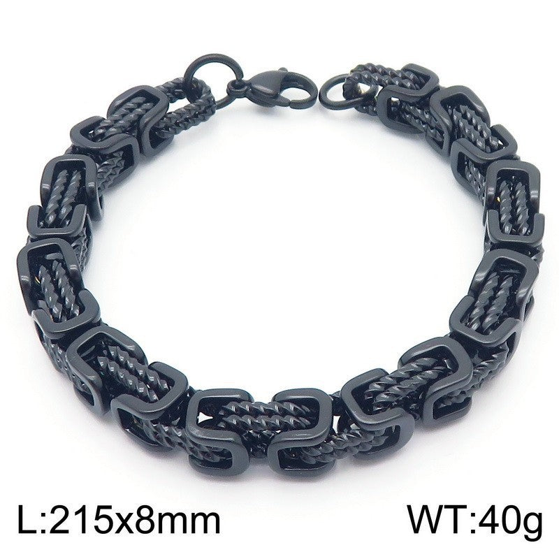 Byzantine Twist Titanium Steel Bracelet