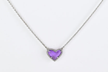 Buy Girls & Women Cubic Zirconia Heart Necklace Chic & Sparkling
