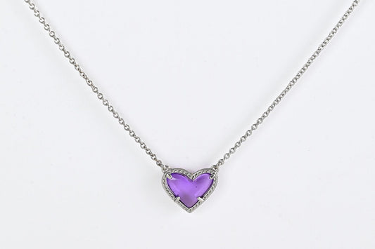 Buy Girls & Women Cubic Zirconia Heart Necklace Chic & Sparkling