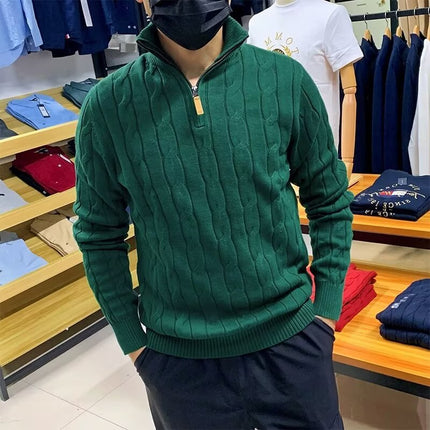 Buy Men's Thermal Knit, Top With Half Zip And Long Sleeves.