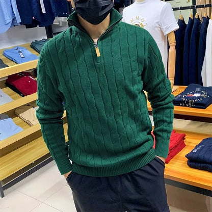 Buy Men's Thermal Knit, Top With Half Zip And Long Sleeves.