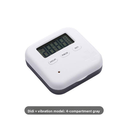 Smart Weekly Pill Organizer with Alarm Reminder Support