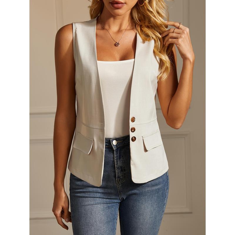 Off-White Striped Linen Top for Women Loose-Fitting & Casual