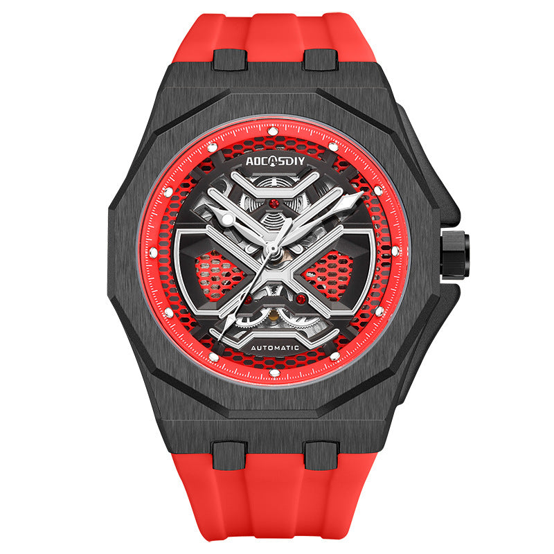 Buy Trendy Hollow Mechanical Watch with Water Resistance