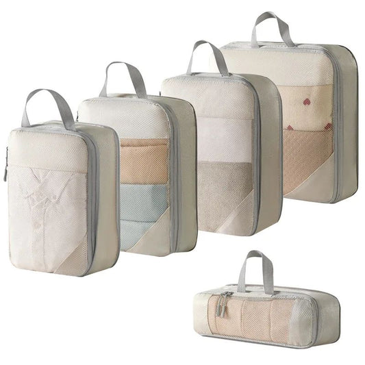 Compression Packing Cubes for Suitcases and Travel Bags Set