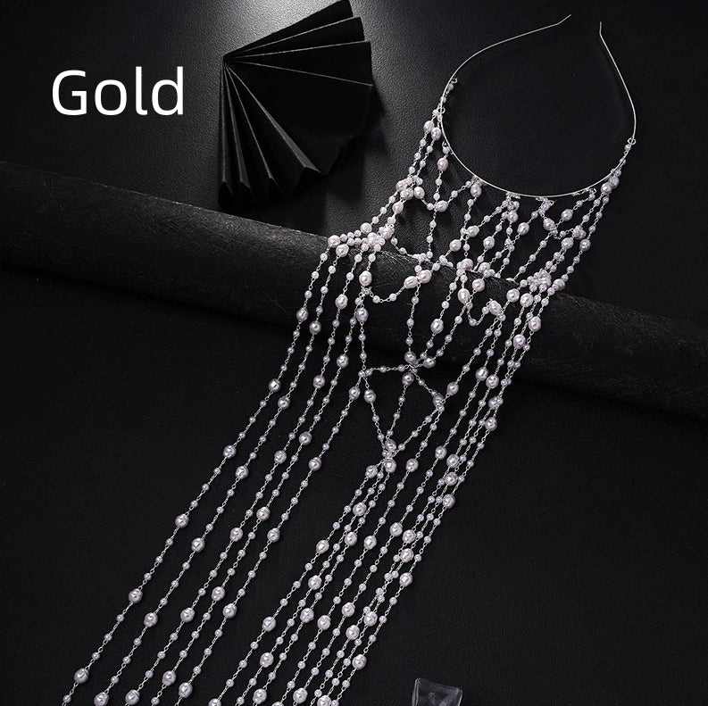 Buy Tassel Pearl Headband Hair Accessory for Women Fashion