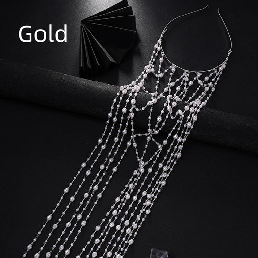 Buy Tassel Pearl Headband Hair Accessory for Women Fashion