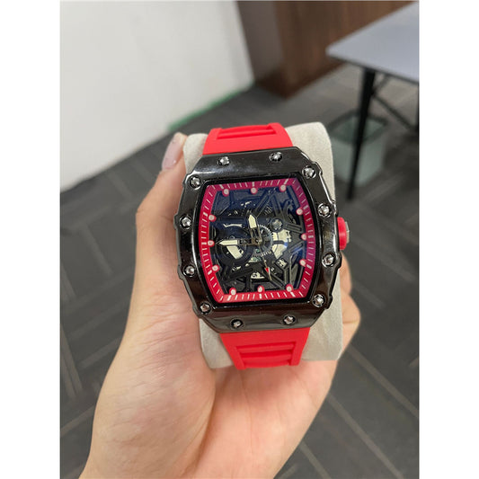 Cylindrical Men’s Watch with Luminous Quartz Movement for Men