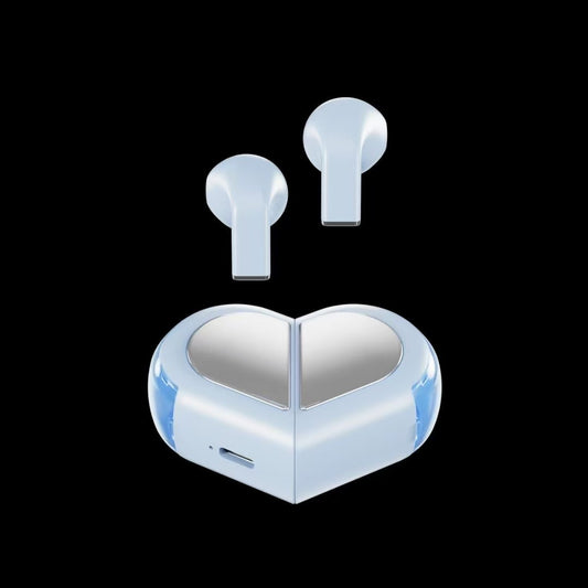 Transformable Heart-Shaped Bluetooth Earbuds Stylish Sound