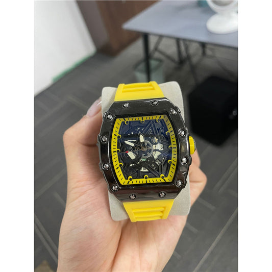 Cylindrical Men’s Watch with Luminous Quartz Movement for Men