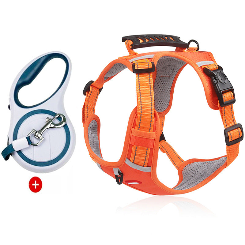 Adjustable Explosion-Proof Dog Harness with Leash Daily Fit