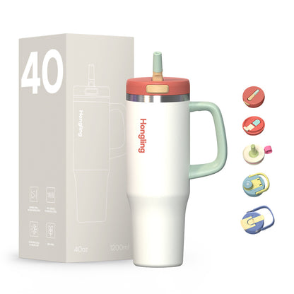 Multifunctional Stainless Steel Tumbler with Handle