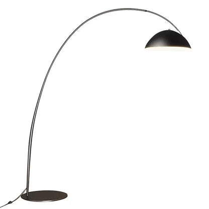 Curved LED Floor Lamp with Marble Base and Elegant Style
