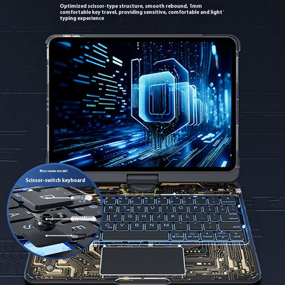 360 Swivel Keyboard Clear Case for iPad with Smart Trackpad