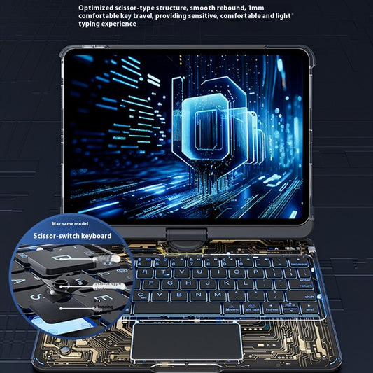 360 Swivel Keyboard Clear Case for iPad with Smart Trackpad