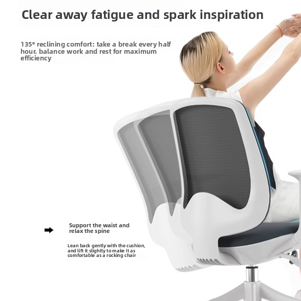 Mesh Office Chair Ergonomic with Rollers for Easy Movement