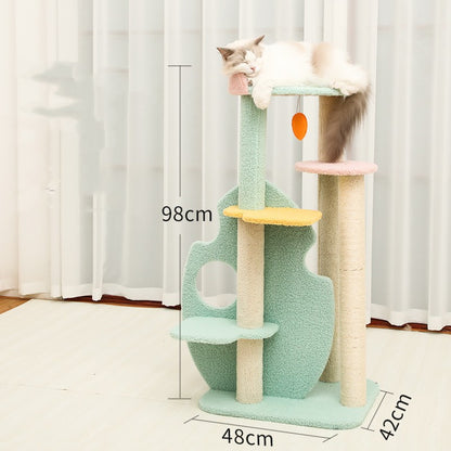 Cat Life Supplies Large Scratching Post and Toys for Cats