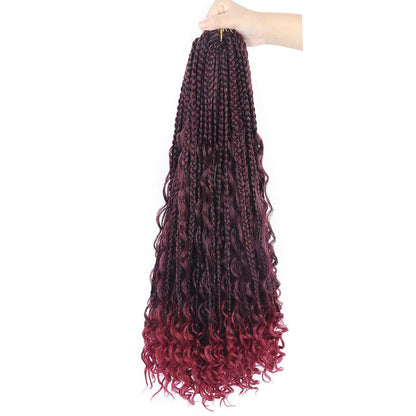 Chemical Fiber Hair Three-Strand African Braid Crochet Style