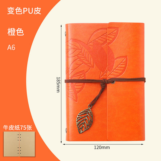 Creative Vintage Leaves Travel Diary Notebook Stationery