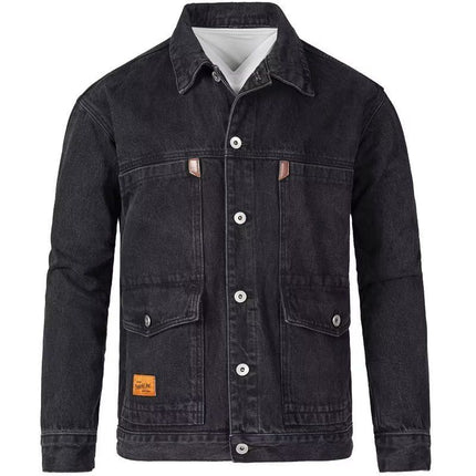 Buy Men’s Korean-Style Slim-Fit Denim Jacket for Trendy Look