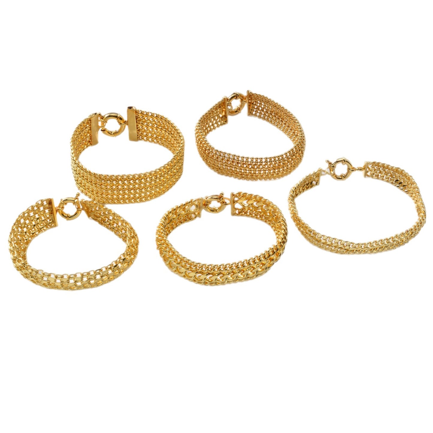 Buy Minimalist Double-Row Chain Wide Mesh Bracelet Elegant Design