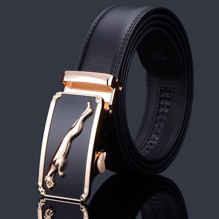 Men’s Genuine Leather Belt Automatic Buckle Stylish & Durable