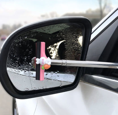 Car Rearview Mirror Wiper Rain Cleaning Tool Portable.