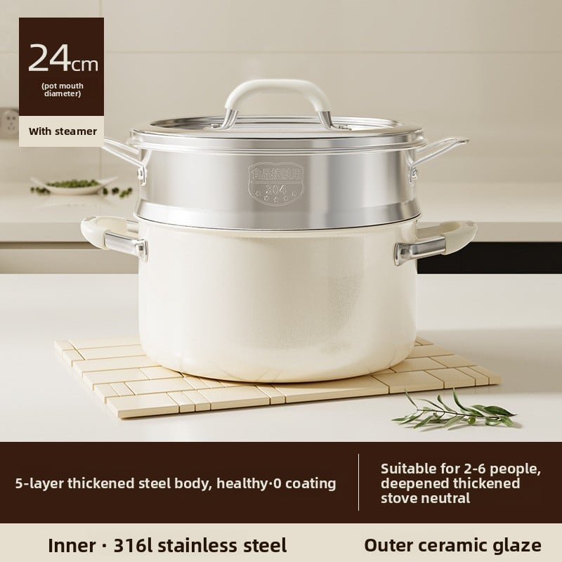 Stainless Steel Soup Pot for Daily Cooking and Kitchen Use