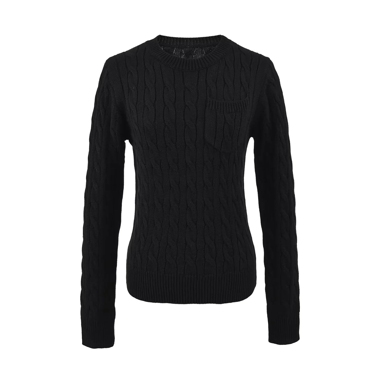 Stylish Korean-Style Relaxed Purple Sweater for Petite Women