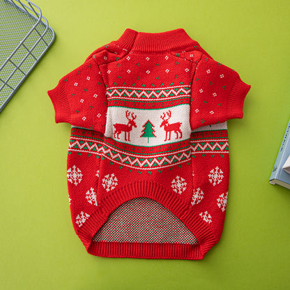 Buy Christmas Tree Elk Christmas Dog Sweater for Winter Wear