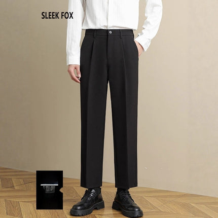 Buy Men’s Casual Draped Straight Suit Pants Online