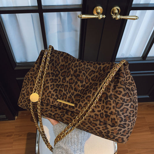 Buy Trendy Leopard-print Shoulder Bag – Fashionable & Spacious Design