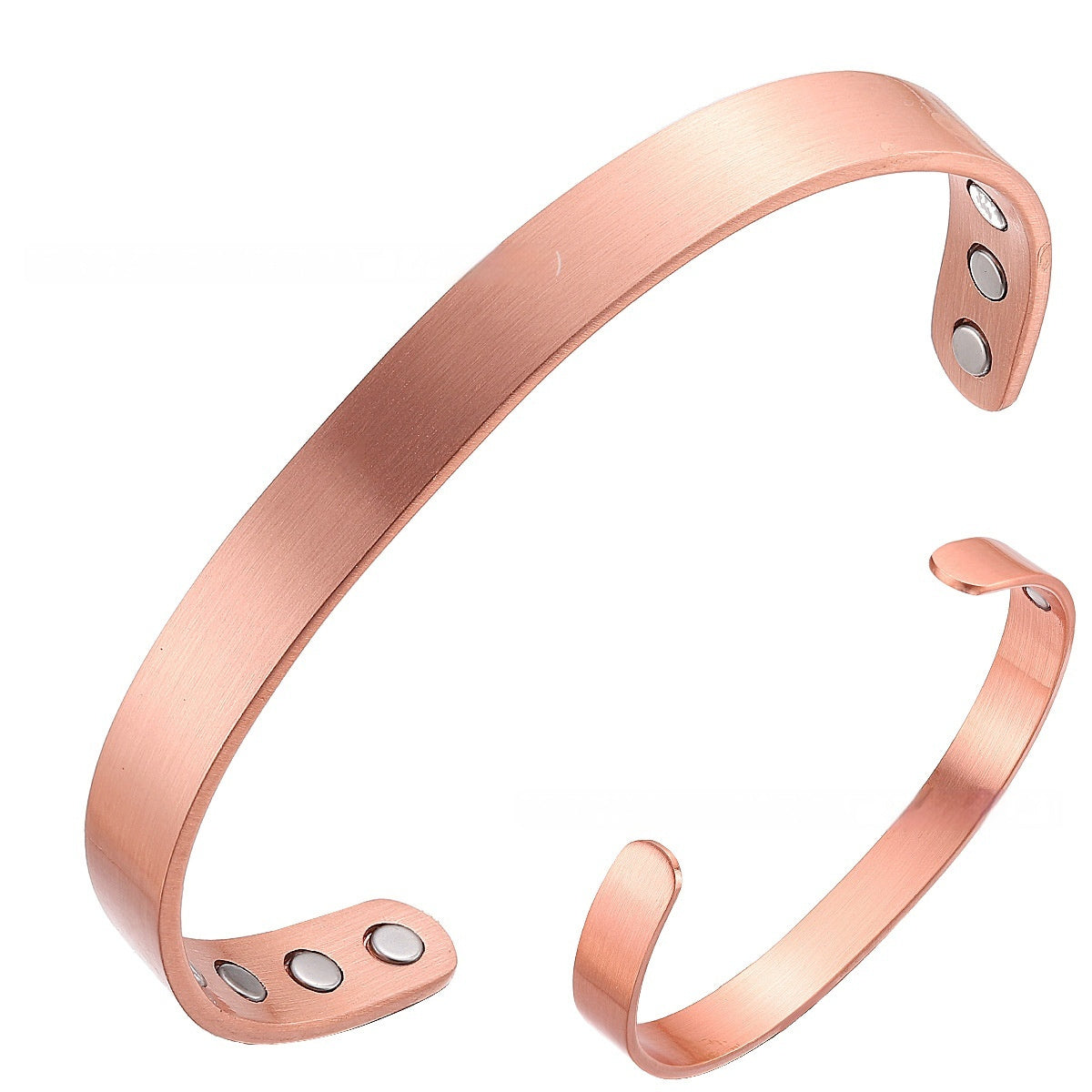 Simple Polished Red Copper Magnetic Bracelet Stylish Jewelry