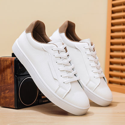 Buy Spring New Mens White Sneakers With A Low-cut Design | Comfort