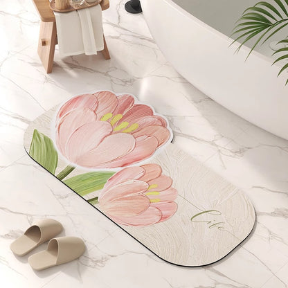 Diatomaceous Earth Bath Mat for Quick-Dry Bathroom Comfort