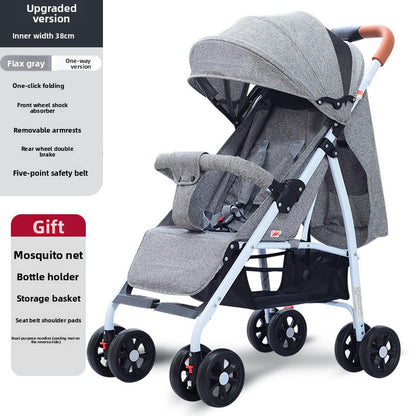Lightweight Foldable Baby Stroller with Reclining Seat Uses