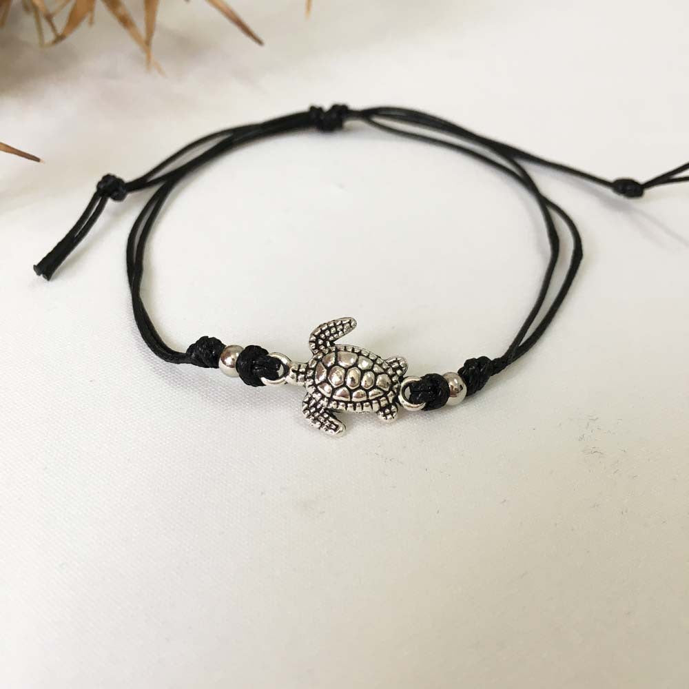 Braided Rope Turtle Pendant Anklet Fashion Jewelry for Women