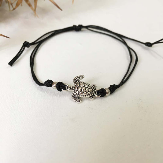 Braided Rope Turtle Pendant Anklet Fashion Jewelry for Women