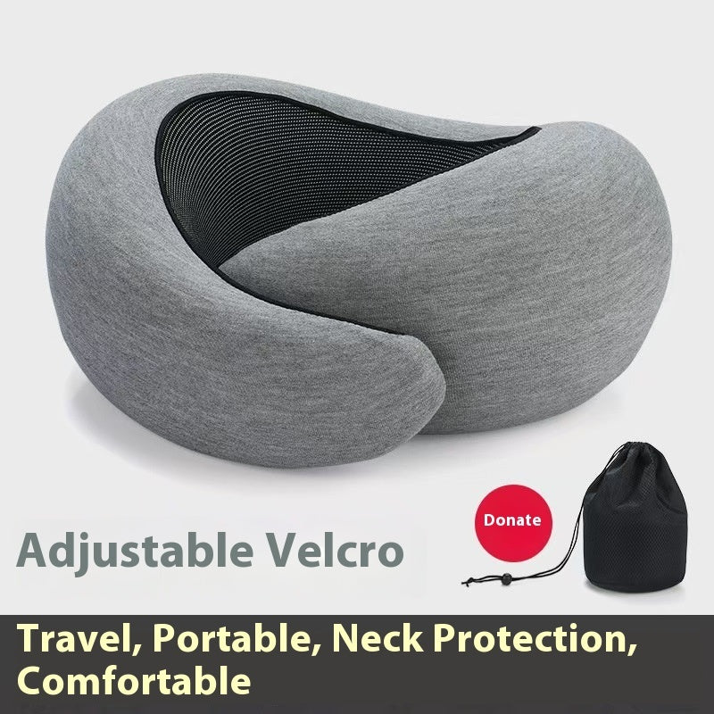 Soft Memory Foam Travel Neck Pillow –U-Shape Adjustable