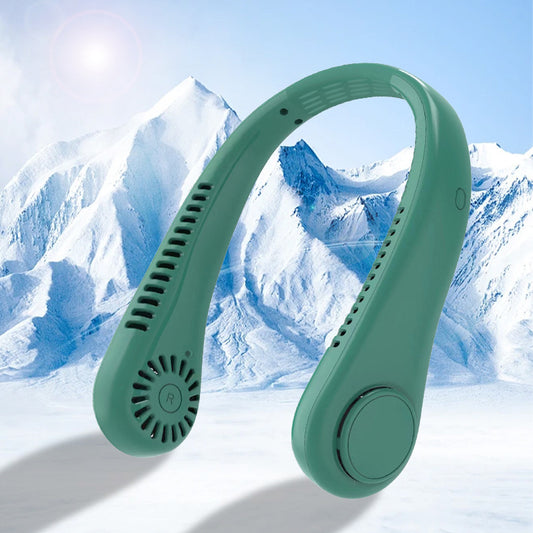 Portable USB Neck Hanging Fan with Rechargeable Cooling Power