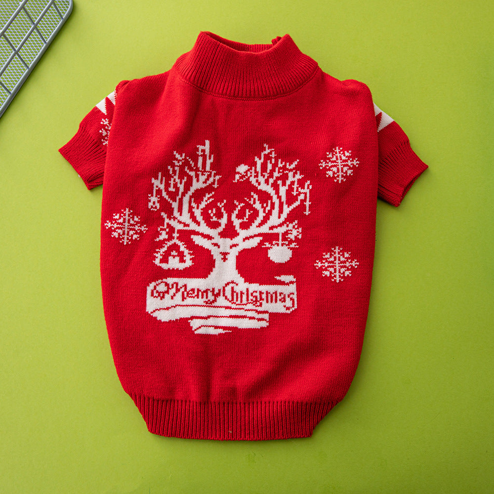 Buy Christmas Tree Elk Christmas Dog Sweater for Winter Wear