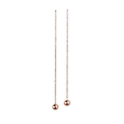 Titanium Steel Bead Earrings Korean Style Chic Jewelry Wear