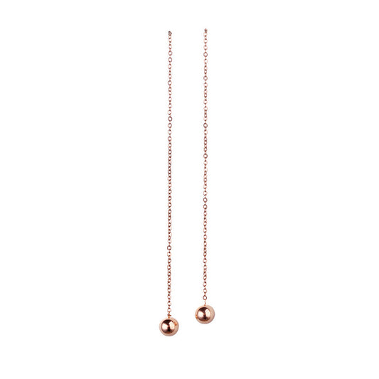 Titanium Steel Bead Earrings Korean Style Chic Jewelry Wear