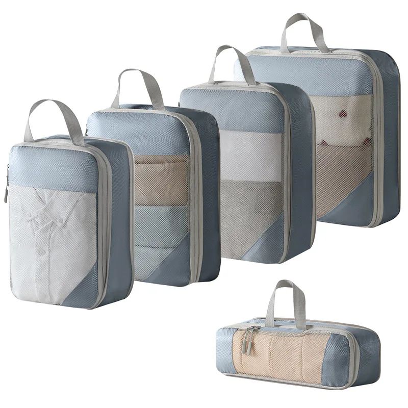 Compression Packing Cubes for Suitcases and Travel Bags Set