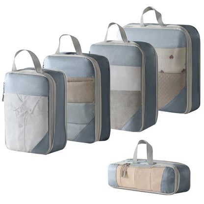 Compression Packing Cubes for Suitcases and Travel Bags Set